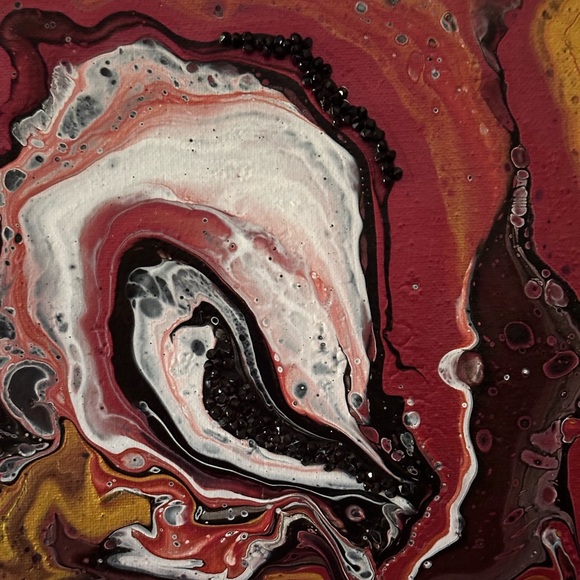 Hand made original multi color abstract acrylic on canvas wall decor painting - Picture 14 of 14